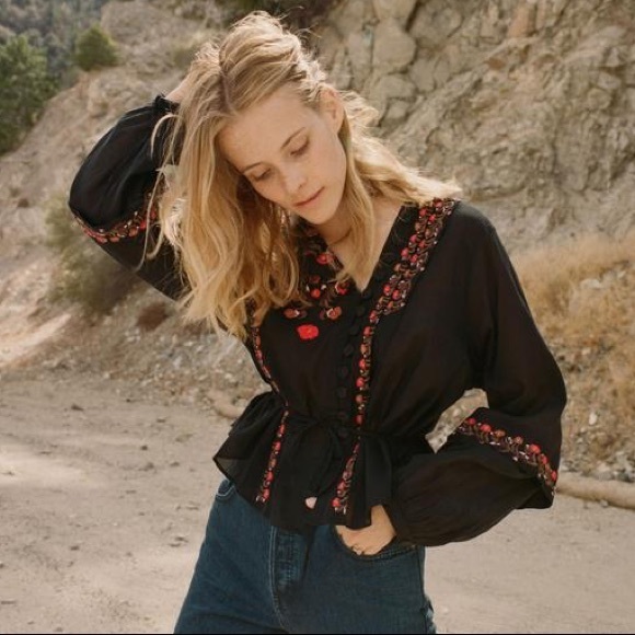 Doen Tops - SOLD | DOEN Graceland Embroidered Blouse